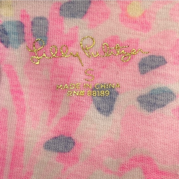 Lilly Pulitzer Davie Pink Blue Printed V-Neck Shift Dress Coastal Resortwear S - Picture 8 of 11